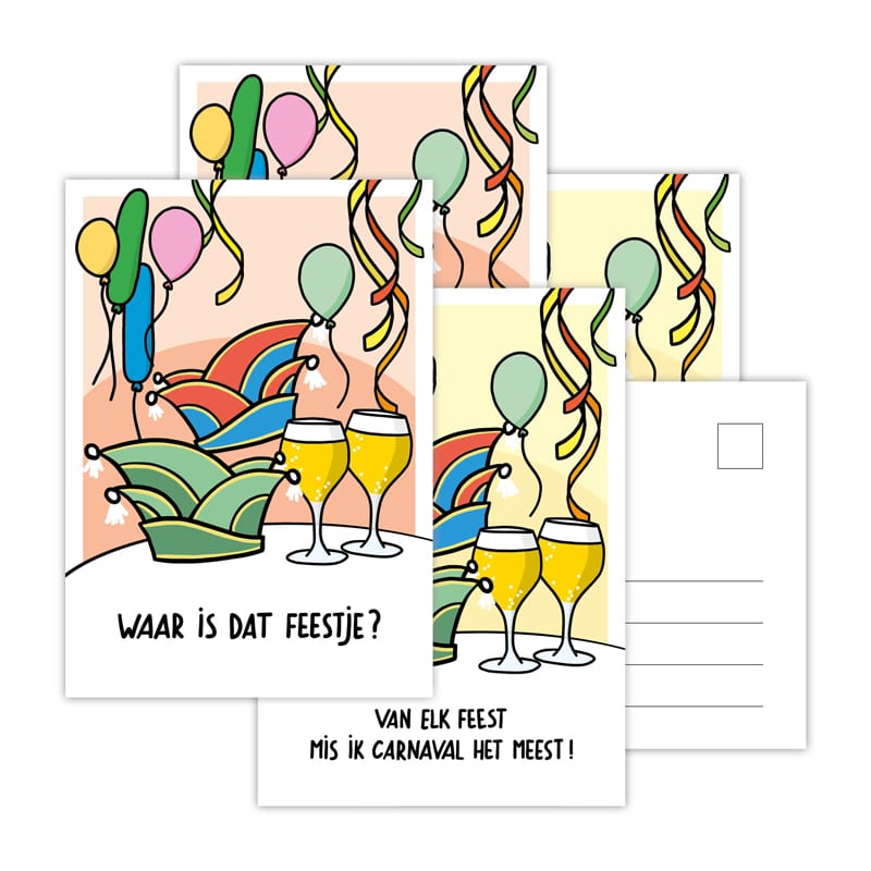 Mix set Carnaval ansichtkaarten (set van 4) Mix set Carnaval ansichtkaarten (set van 4) — product photo